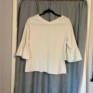 Uniqlo White Top with Flare Sleeves